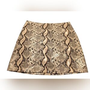 Lelis Faux Snakeskin A-Line Miniskirt Size M EUC